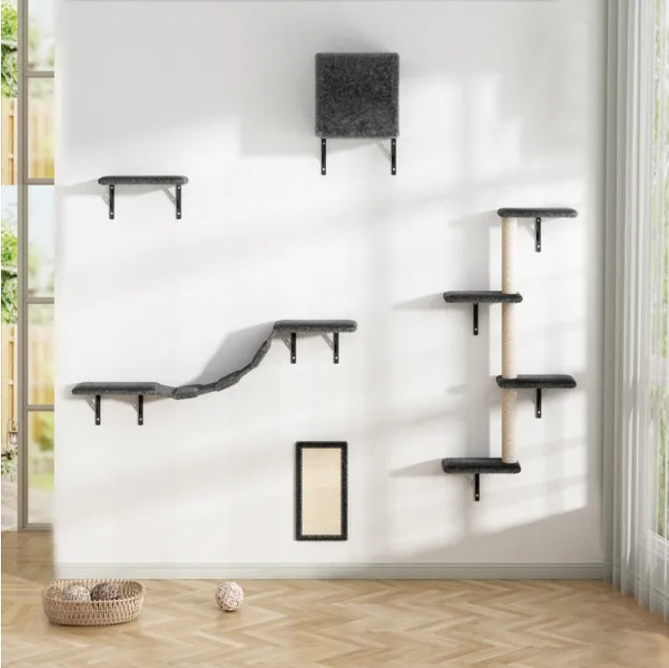 5 Pcs Wall Mounted Cat Climber