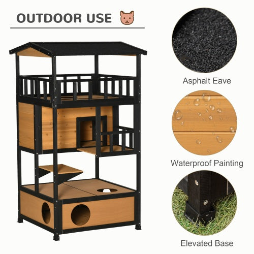 Wooden Outdoor/ indoor Cat House,