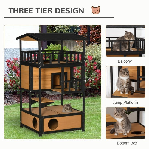 Wooden Outdoor/ indoor Cat House,