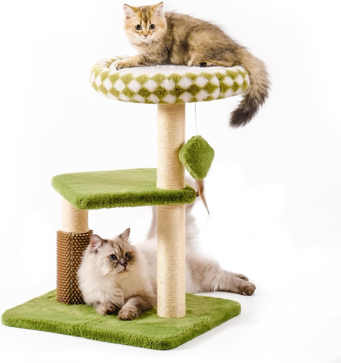 Cat Tree Tower - Multi-Level Scratching Post With Removable Perch & Interactive Toys