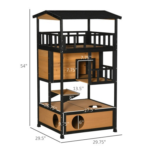 Wooden Outdoor/ indoor Cat House,