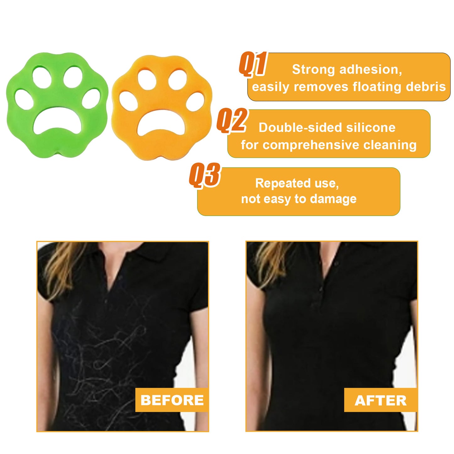 2 Pack Pet Hair Remover For Laundry