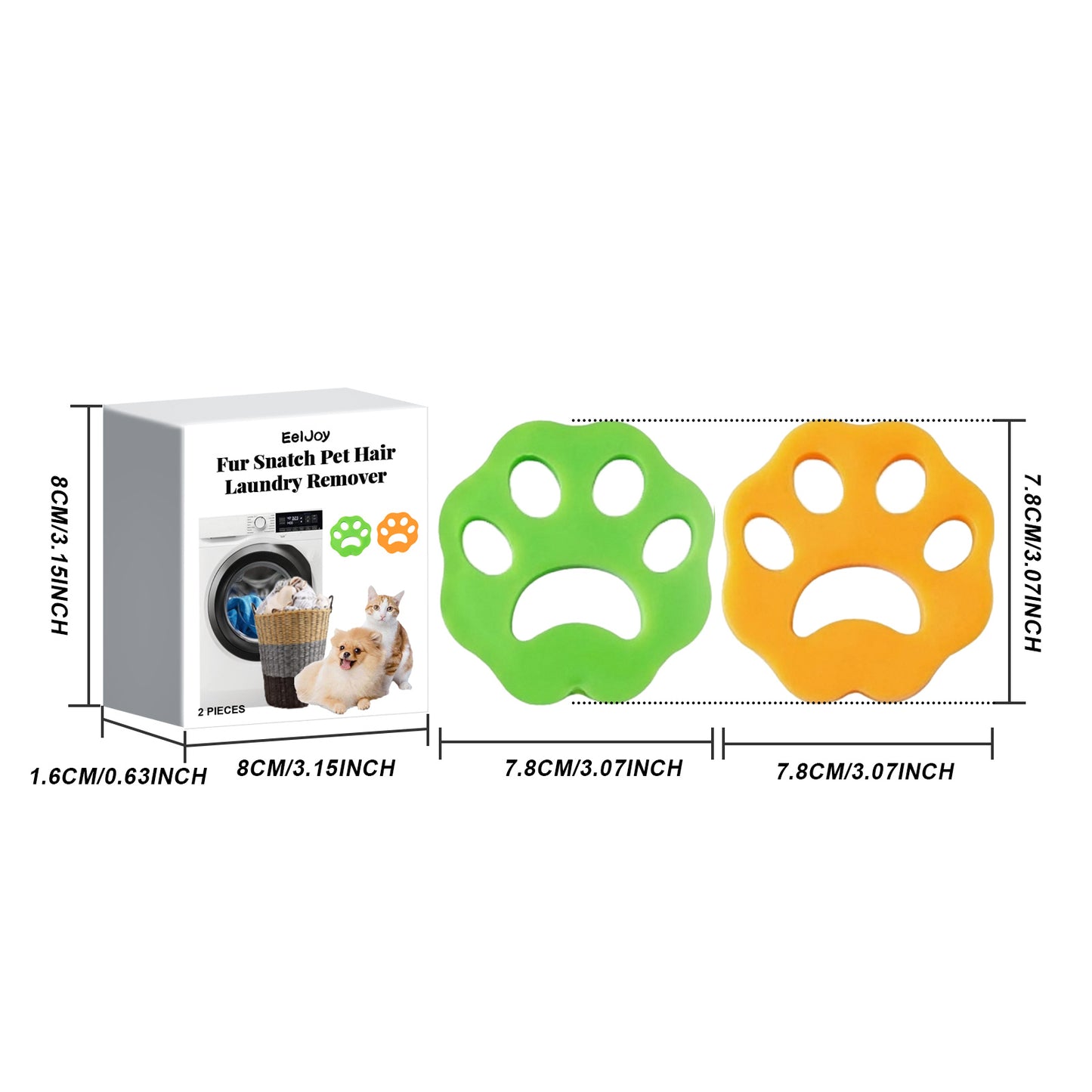 2 Pack Pet Hair Remover For Laundry