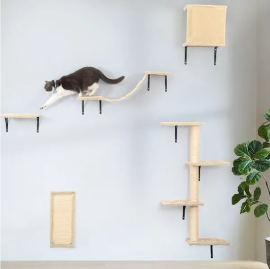 5 Pcs Wall Mounted Cat Climber