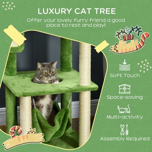 Cat Tree For Indoor Cats With Hammock