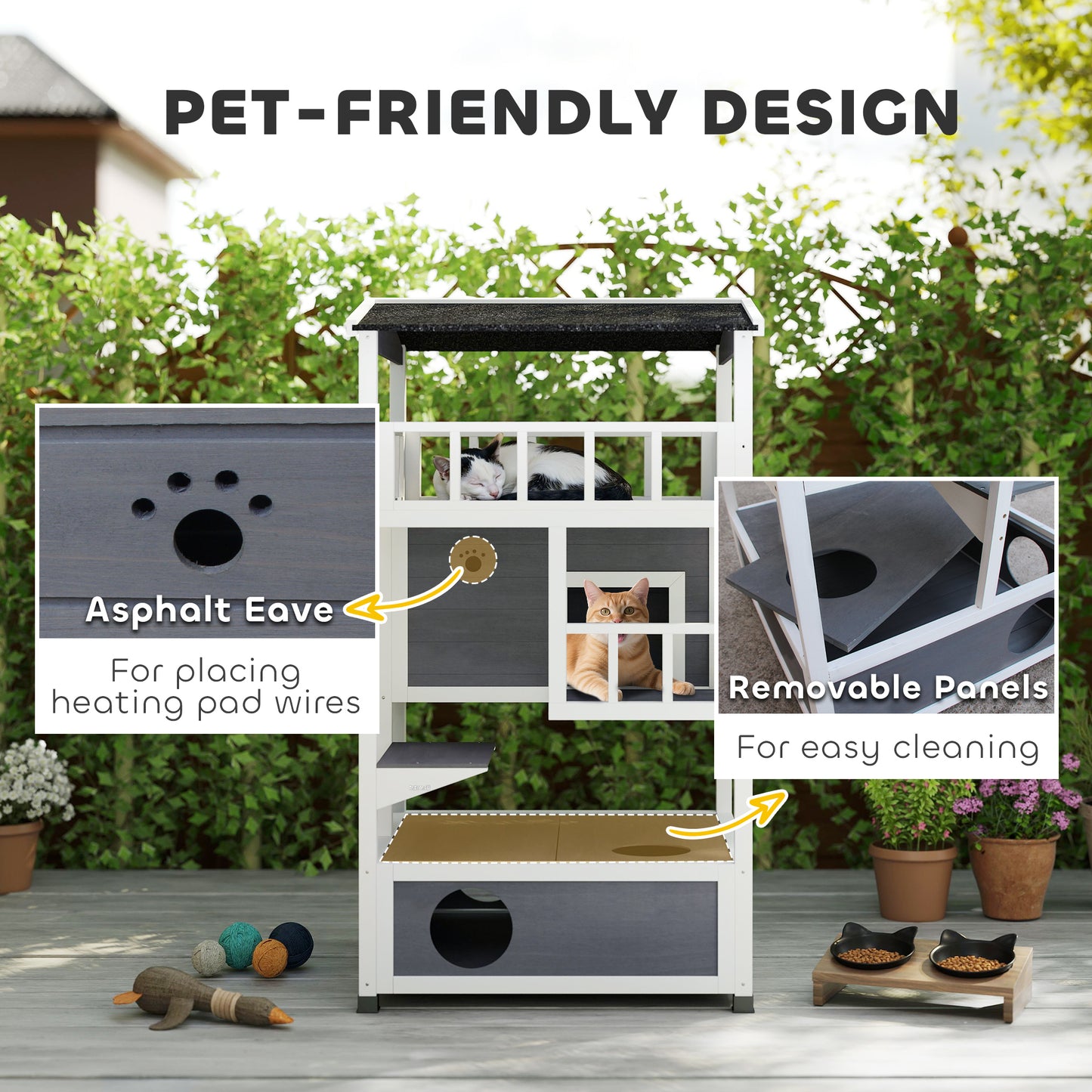 Wooden Outdoor Cat House